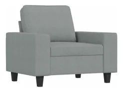 Poltrona| Poltrona tecido 60 cm cinzento-claro PT760185 Cinzento claro