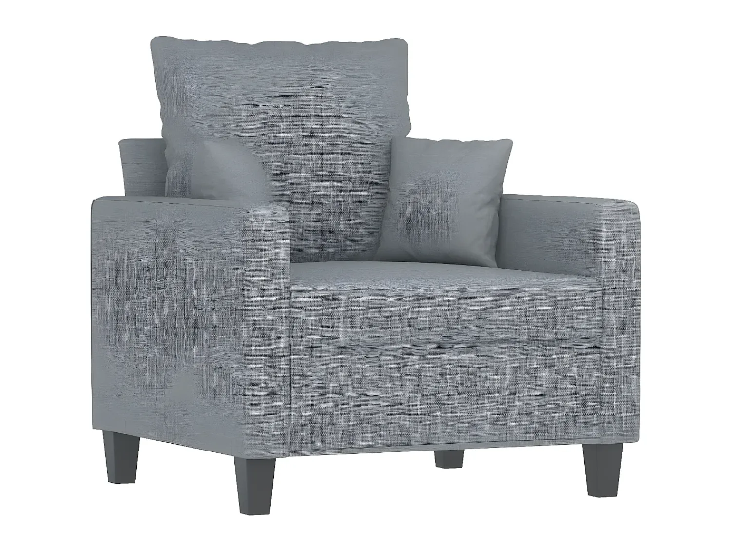Poltrona| Poltrona tecido 60 cm -claro PT654654 Cinzento