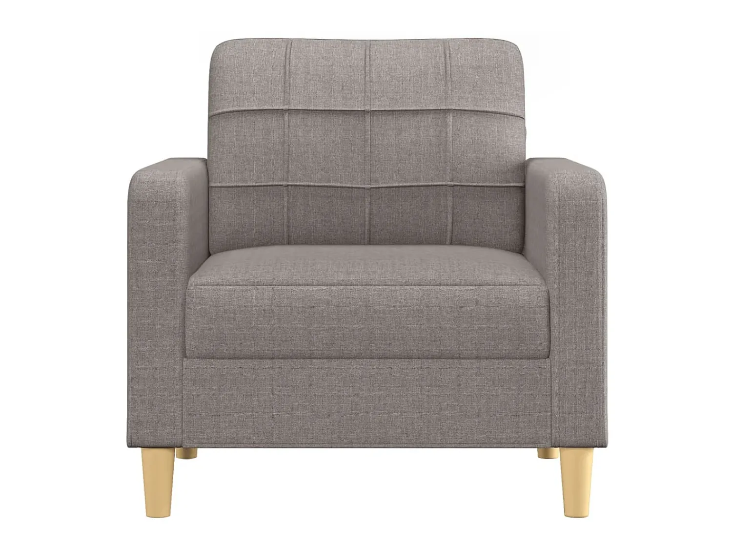 Poltrona| Poltrona tecido 60 cm cinzento-acastanhado PT285980 Taupe