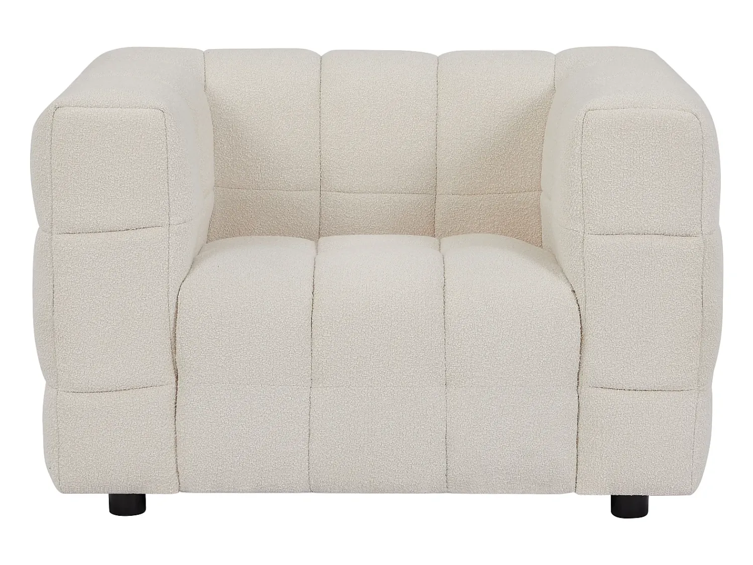 Poltrona|Vente-unique Poltrona tecido bouclé marfim LERICI de Pascal Morabito Branco