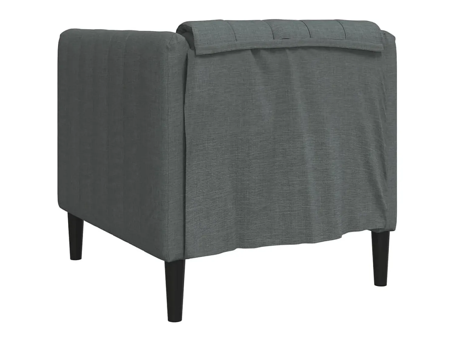 Discount vidaxl Poltrona tecido -escuro Cinzento