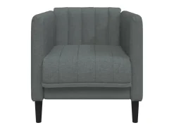 Discount vidaxl Poltrona tecido -escuro Cinzento