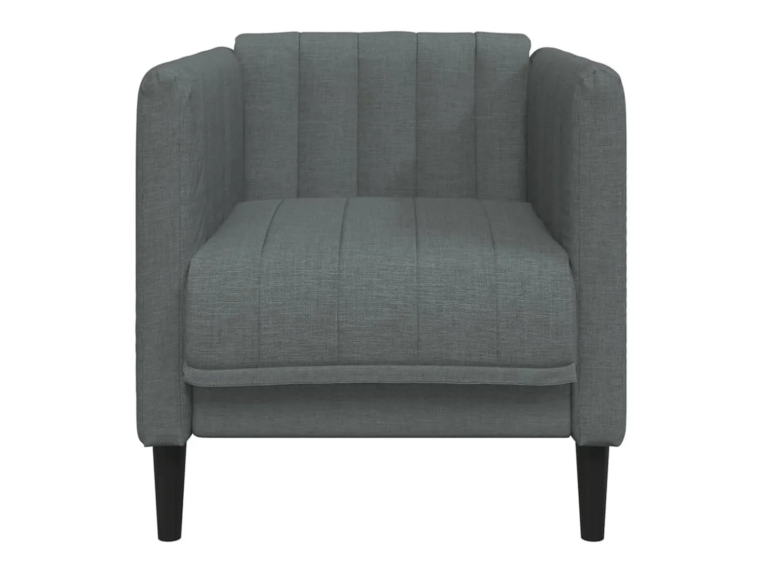 Discount vidaxl Poltrona tecido -escuro Cinzento
