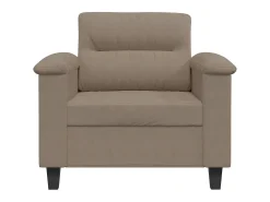Poltrona*vidaxl Poltrona tecido de microfibra 60 cm cinzento-acastanhado Taupe