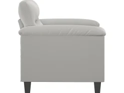 Poltrona tecido de microfibra 60 cm cinzento-claro PT940829^ Poltrona