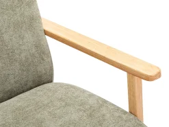 Poltrona*Vente-unique Poltrona tecido e madeira , estilo contemporâneo JULOMO Verde