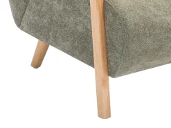 Poltrona*Vente-unique Poltrona tecido e madeira , estilo contemporâneo JULOMO Verde