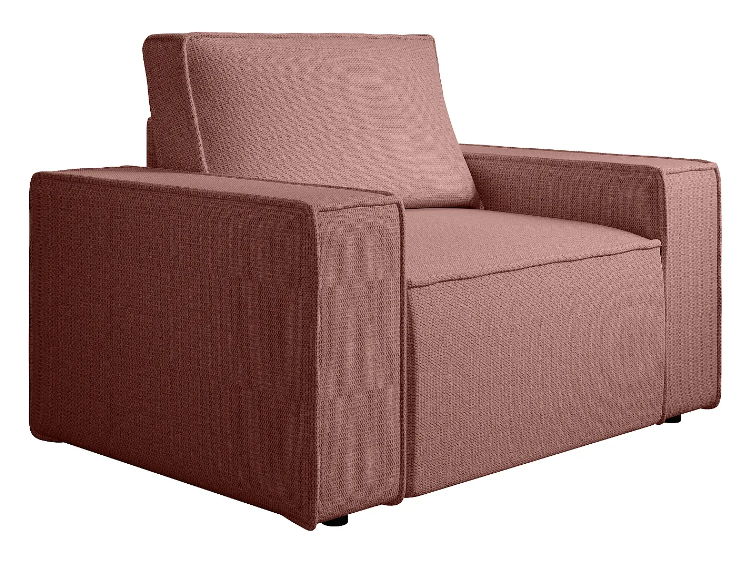 Poltrona|Vente-unique Poltrona tecido texturizado estilo design AMELIA Terracota