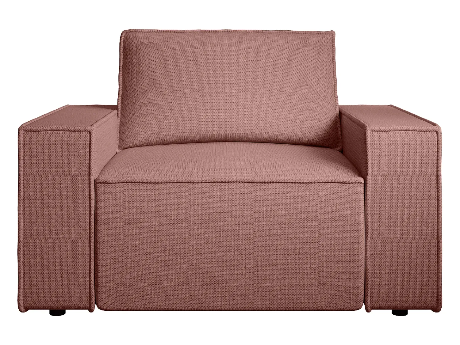 Poltrona|Vente-unique Poltrona tecido texturizado estilo design AMELIA Terracota
