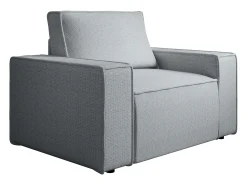 Poltrona*Vente-unique Poltrona tecido texturizado cinza estilo design AMELIA Cinzento