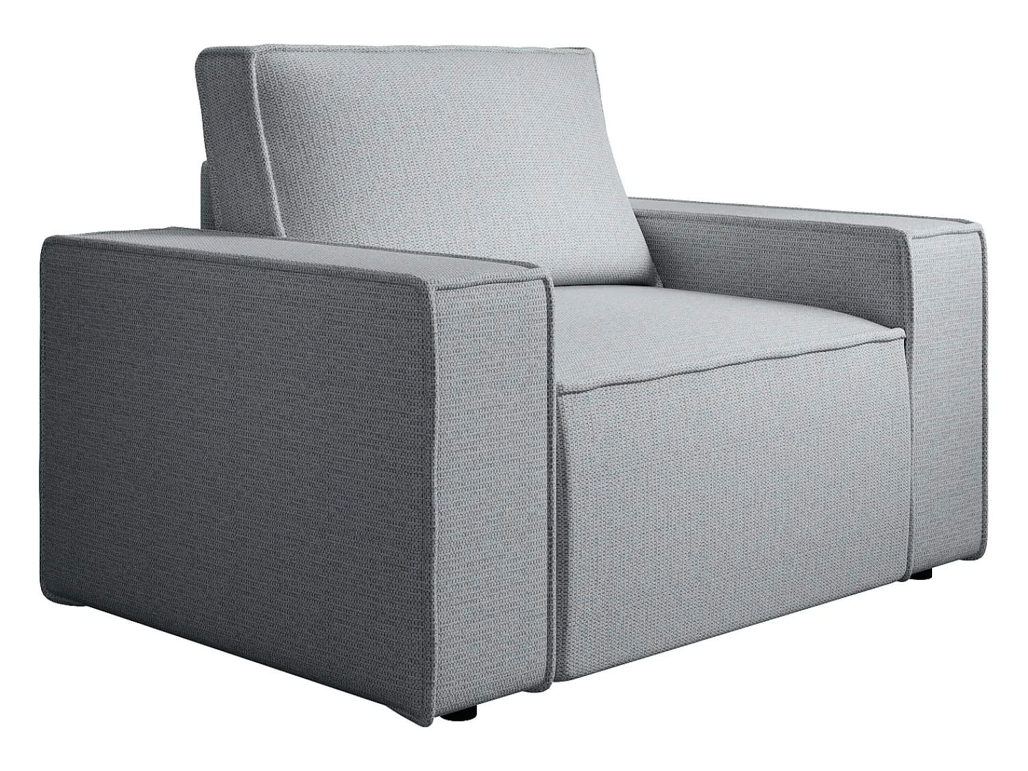 Poltrona*Vente-unique Poltrona tecido texturizado cinza estilo design AMELIA Cinzento