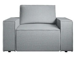 Poltrona*Vente-unique Poltrona tecido texturizado cinza estilo design AMELIA Cinzento