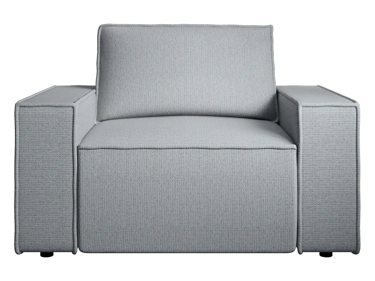 Poltrona*Vente-unique Poltrona tecido texturizado cinza estilo design AMELIA Cinzento