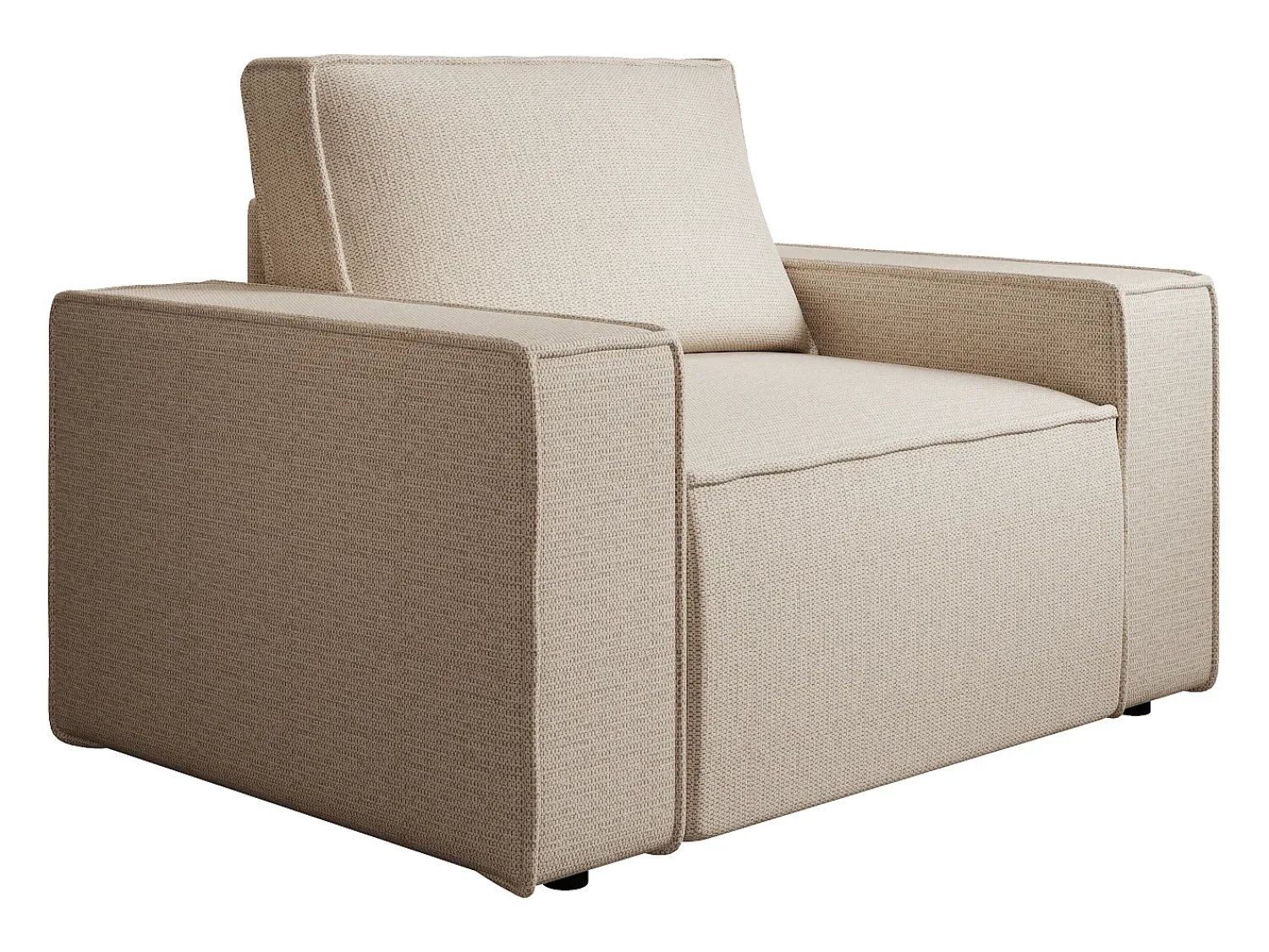 Online Vente-unique Poltrona tecido texturizado estilo design AMELIA Bege