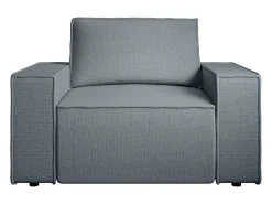 Vente-unique Poltrona tecido texturizado estilo design AMELIA Azul