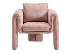 Poltrona|Vente-unique Poltrona tripé de tecido cor JOLIPIA Rosa