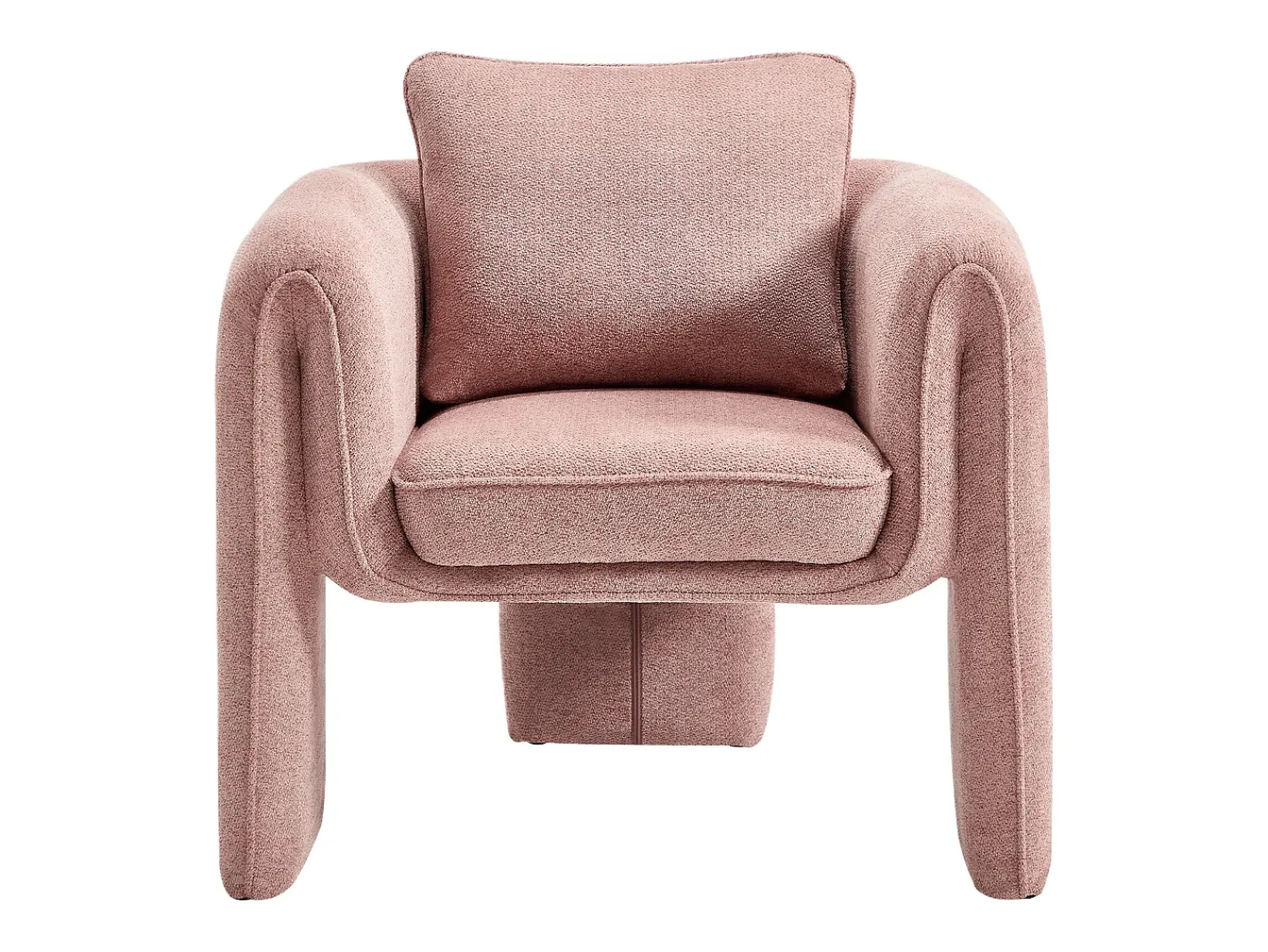 Poltrona|Vente-unique Poltrona tripé de tecido cor JOLIPIA Rosa