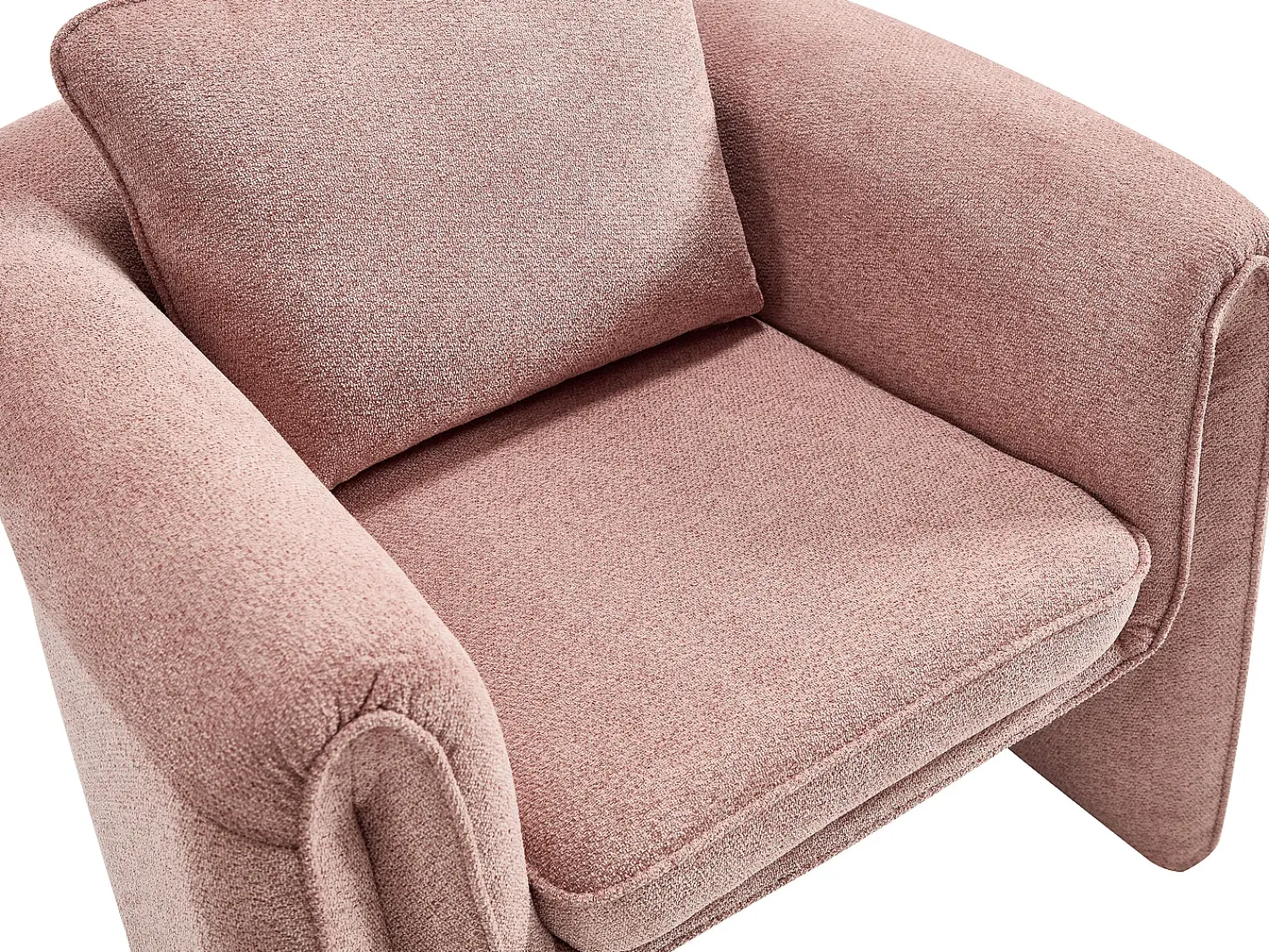 Poltrona|Vente-unique Poltrona tripé de tecido cor JOLIPIA Rosa