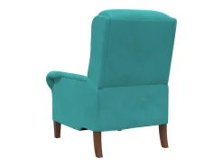vidaxl poltrona Turquesa 76 x 94 x 102 cm Veludo^ Poltrona