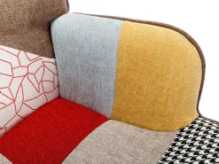 Clearance Vente-unique Poltrona VATELY em tecido patchwork Multicor