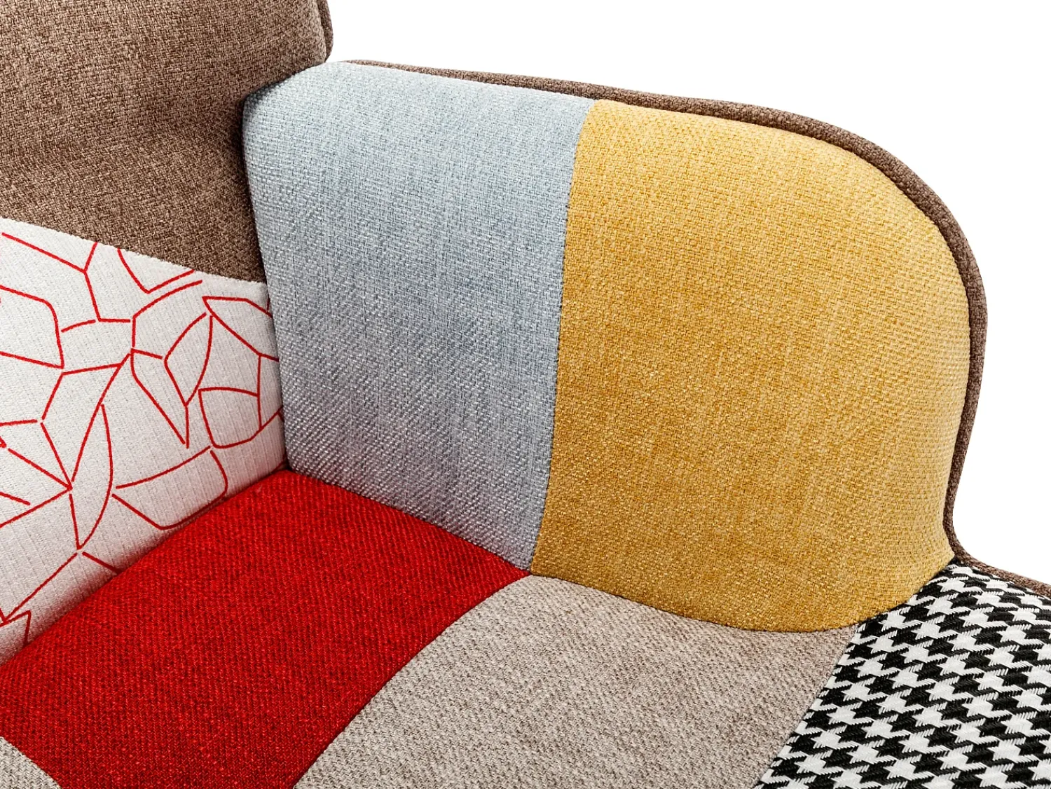 Clearance Vente-unique Poltrona VATELY em tecido patchwork Multicor