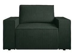 Vente-unique Poltrona veludo canelado verde abeto estilo design AMELIA^ Poltrona