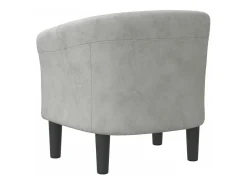 vidaxl Poltrona veludo cinzento-claro^ Poltrona