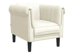Poltrona veludo cor PT763241 Creme