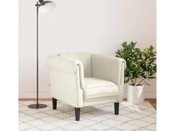 Poltrona veludo cor PT763241 Creme