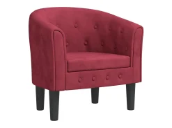 Poltrona|vidaxl Poltrona veludo tinto Vermelho