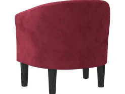 Poltrona* Poltrona veludo tinto PT573678 Vermelho