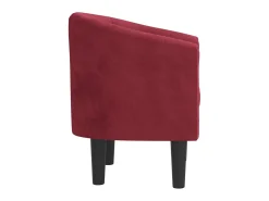 Poltrona* Poltrona veludo tinto PT573678 Vermelho
