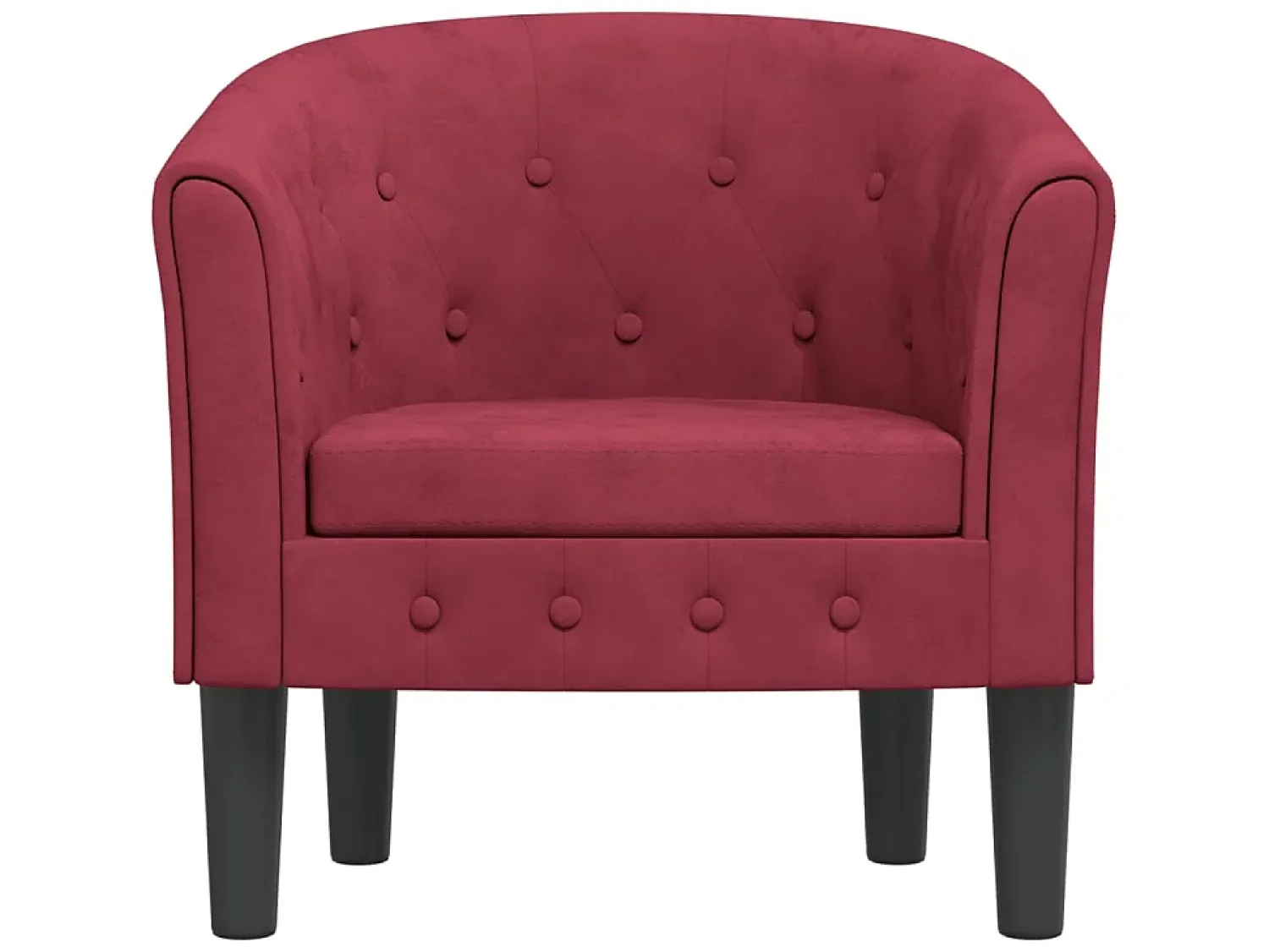Poltrona* Poltrona veludo tinto PT573678 Vermelho