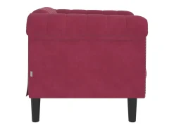 New Poltrona veludo -tinto PT355919 Vermelho