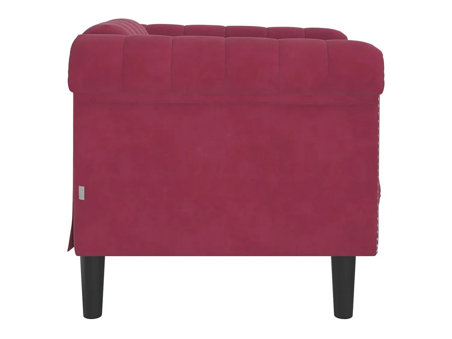 New Poltrona veludo -tinto PT355919 Vermelho