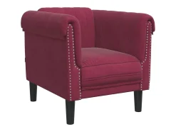 New Poltrona veludo -tinto PT355919 Vermelho
