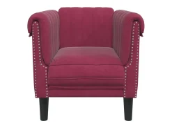 New Poltrona veludo -tinto PT355919 Vermelho