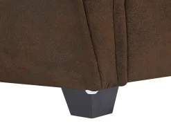 Poltrona|Vente-unique Poltrona VICTORY III em microfibra com aparência de couro envelhecido. Castanho