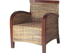 Discount Poltrona vime tecido à mão PT973466 Castanho