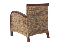 Discount Poltrona vime tecido à mão PT973466 Castanho