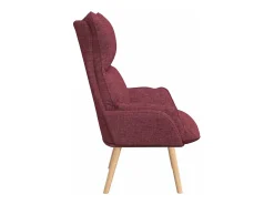 Poltrona*vidaxl poltrona Vinho 69 x 74 x 93 cm Tecido e Contraplacado Vermelho