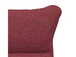 Poltrona*vidaxl poltrona Vinho 69 x 74 x 93 cm Tecido e Contraplacado Vermelho