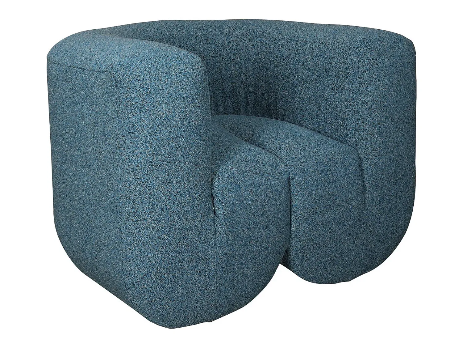 Poltrona 100x75x85 cm azul cinza preto Nua N88-100-10 Preto / Cinzento / Azul