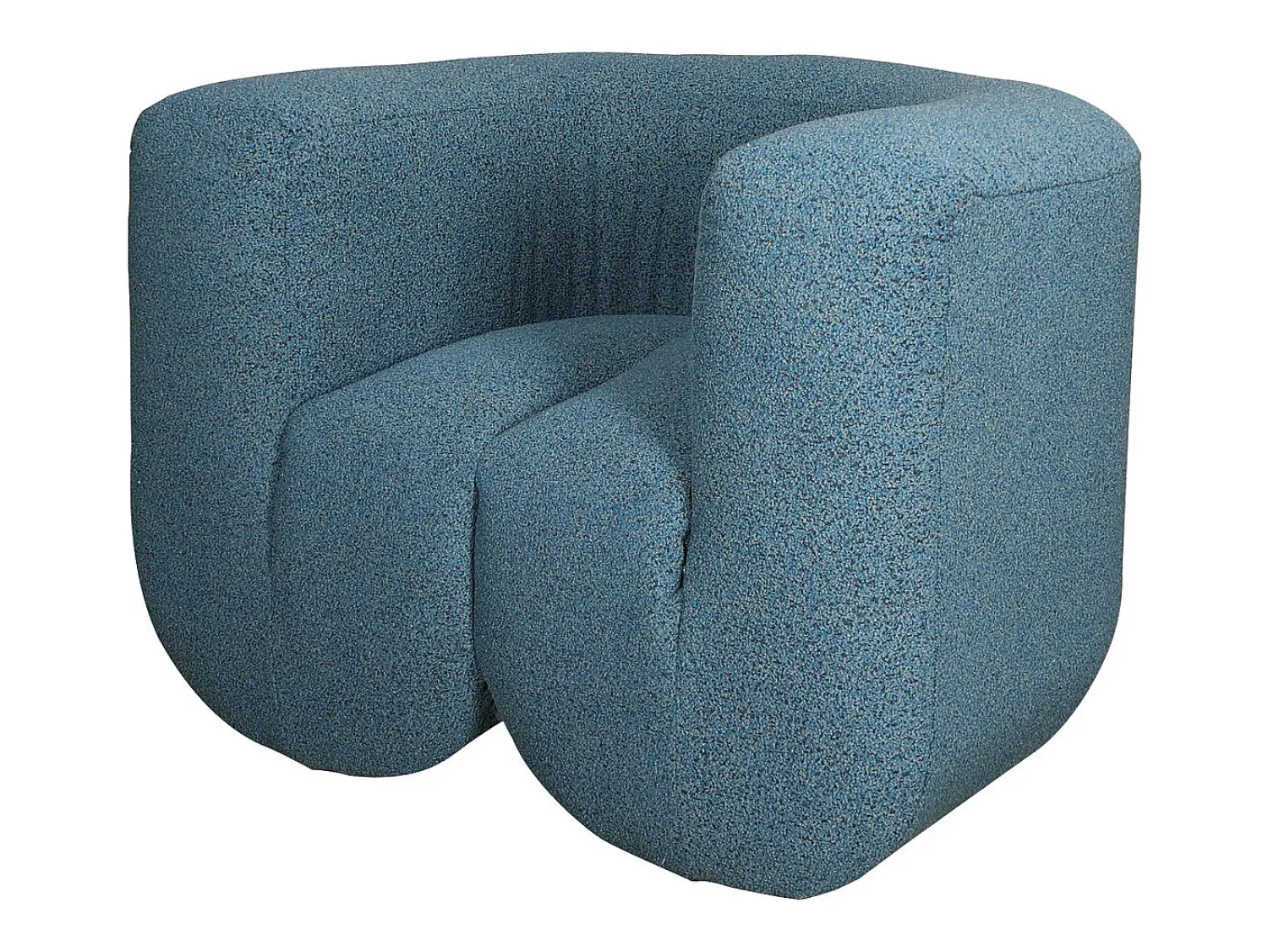 Poltrona 100x75x85 cm azul cinza preto Nua N88-100-10 Preto / Cinzento / Azul