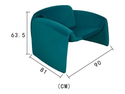 Clearance Poltrona 90x63,5x81 cm Nua N78-52 Azul