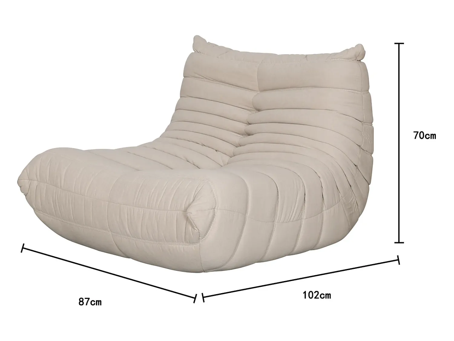 Poltrona| Poltrona 87x70x102 cm nua n23-4 Bege