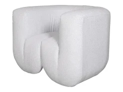 Poltrona| Poltrona 100x75x85 cm cinza claro nua Cinzento claro / Branco