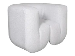Poltrona| Poltrona 100x75x85 cm cinza claro nua Cinzento claro / Branco