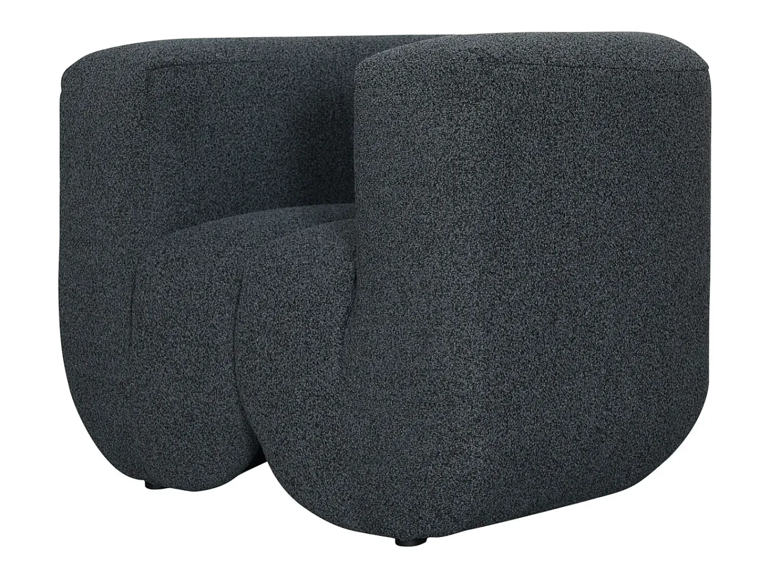 Poltrona* Poltrona 100x75x85 cm cinza escuro Nua N88-100-6 Cinzento