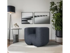 Poltrona* Poltrona 100x75x85 cm cinza escuro Nua N88-100-6 Cinzento